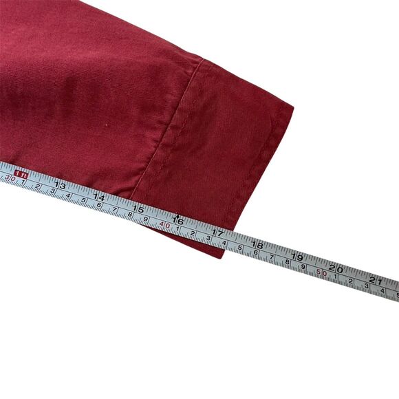 CAbi Jacket Women Size M Brick Red Cotton Long Sleeve Collar Button Front Boho - Picture 11 of 11